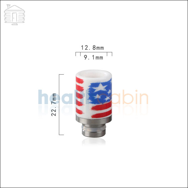 Ceramic American Flag Drip Tip